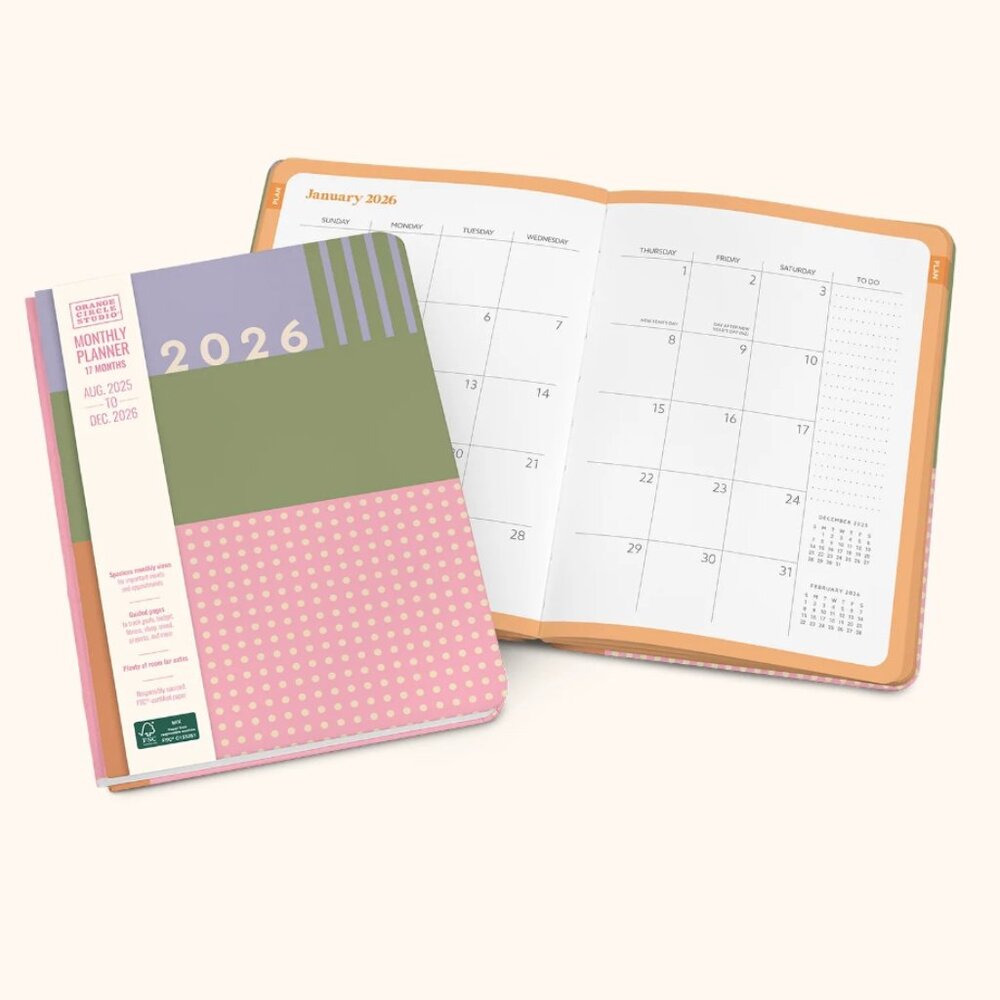 Studio Oh - 2026 Color Block Good Day Monthly Planner